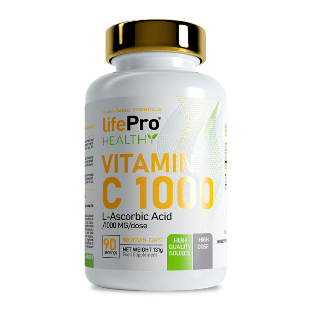 Vitamina C 1000mg de 90 cápsulas veganas del fabricante LifePRO