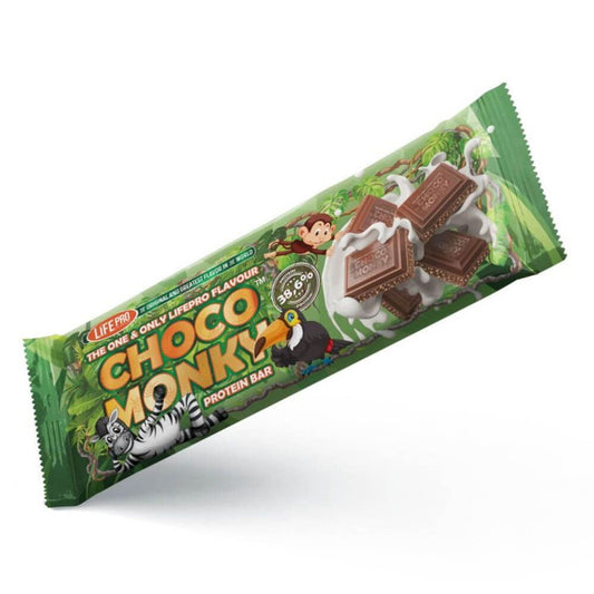 Tablete de chocolate Monky com 38% de proteína da marca LifePRO em LifePRO