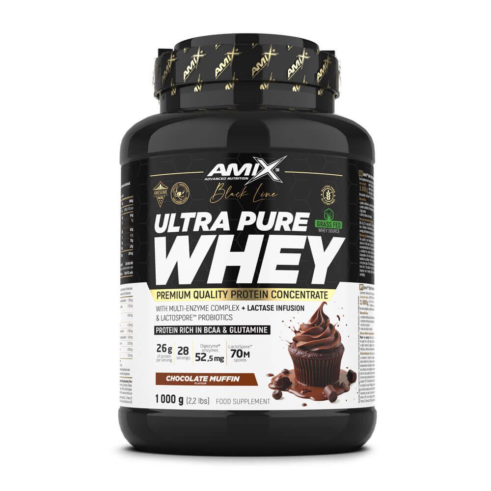 Ultra Pure Whey bote de 1kg suplemento de proteina de suero whey por Amix Nutrition