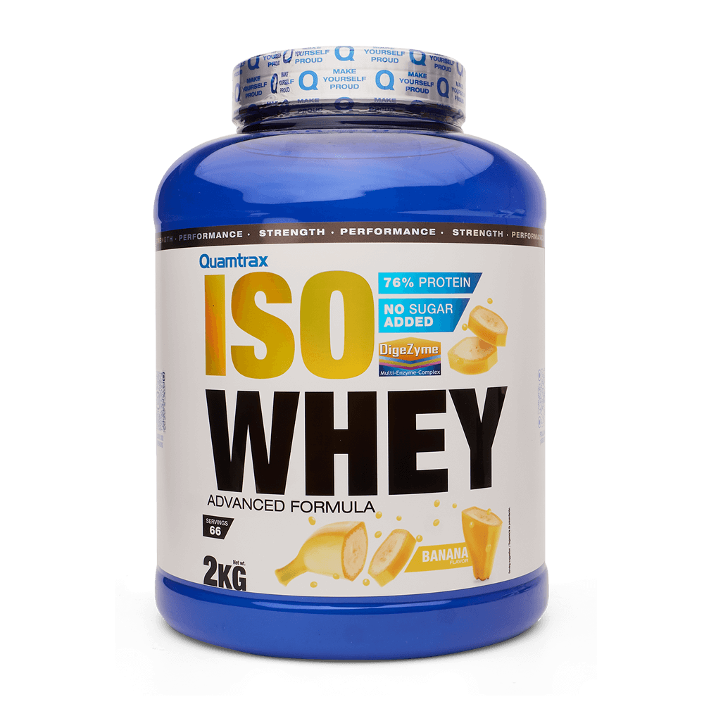 IsoWhey presentación de 2kg de Quamtrax de la categoría proteína de aislado de suero isolate