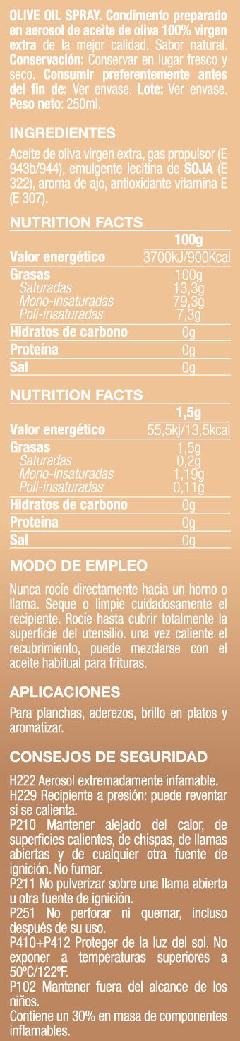 Información nutricional