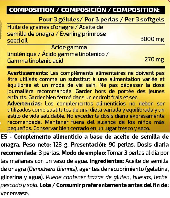 Información nutricional