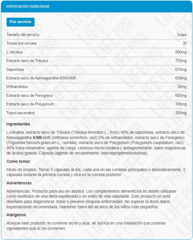 Información nutricional