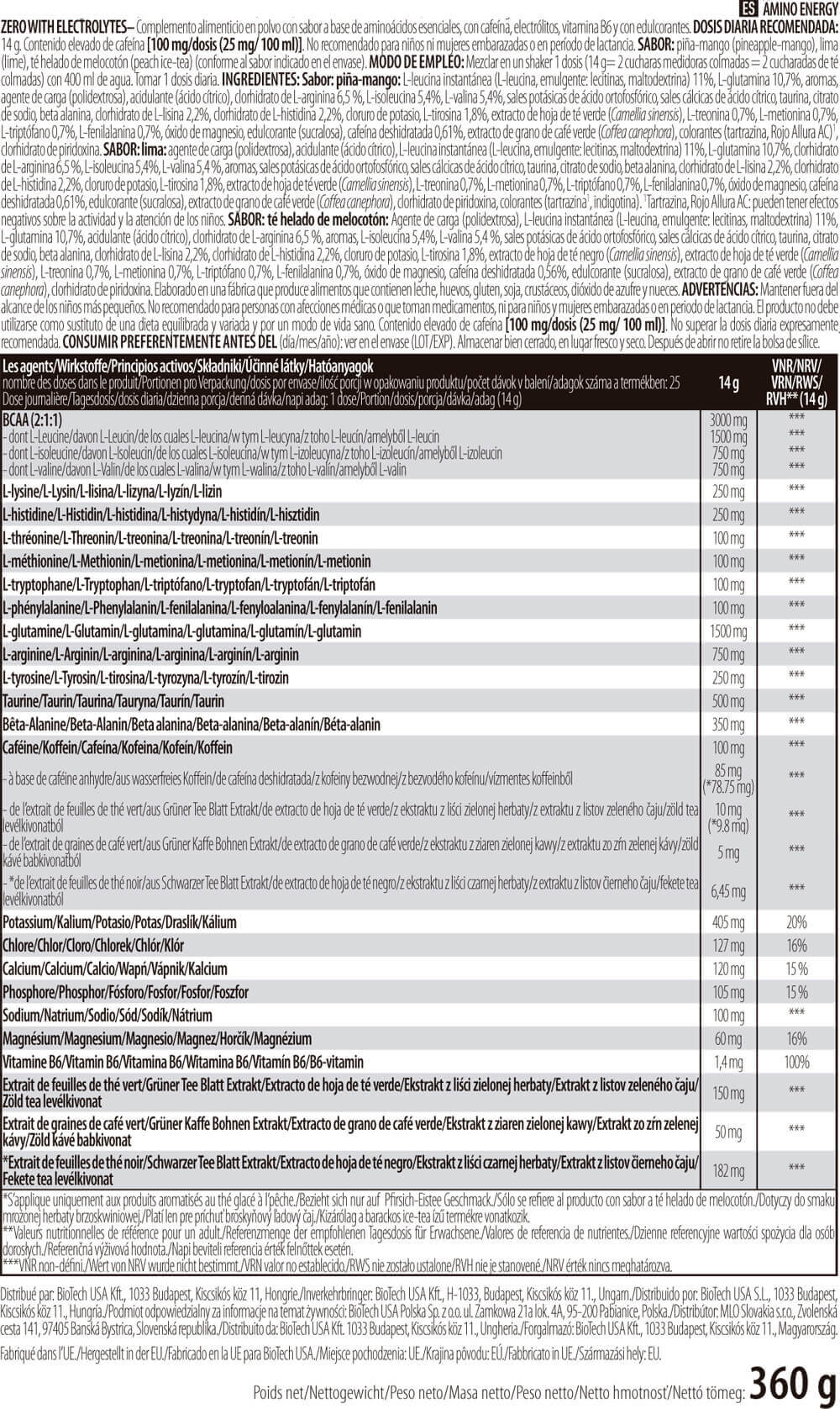 Información nutricional