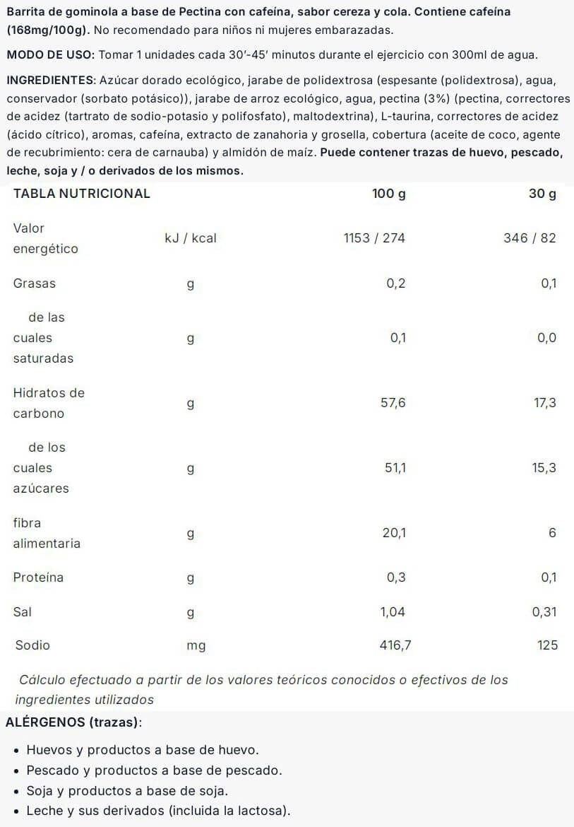Información nutricional