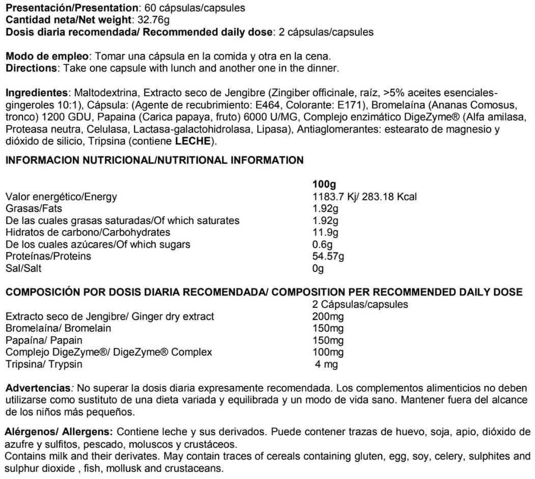 Información nutricional