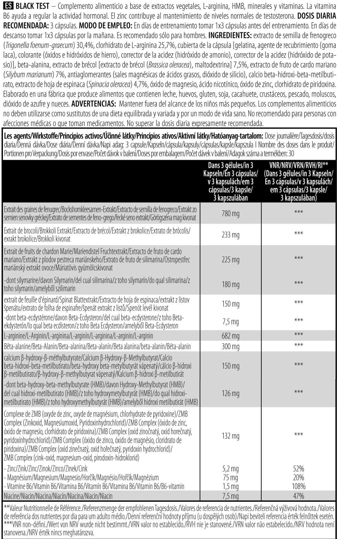 Información nutricional