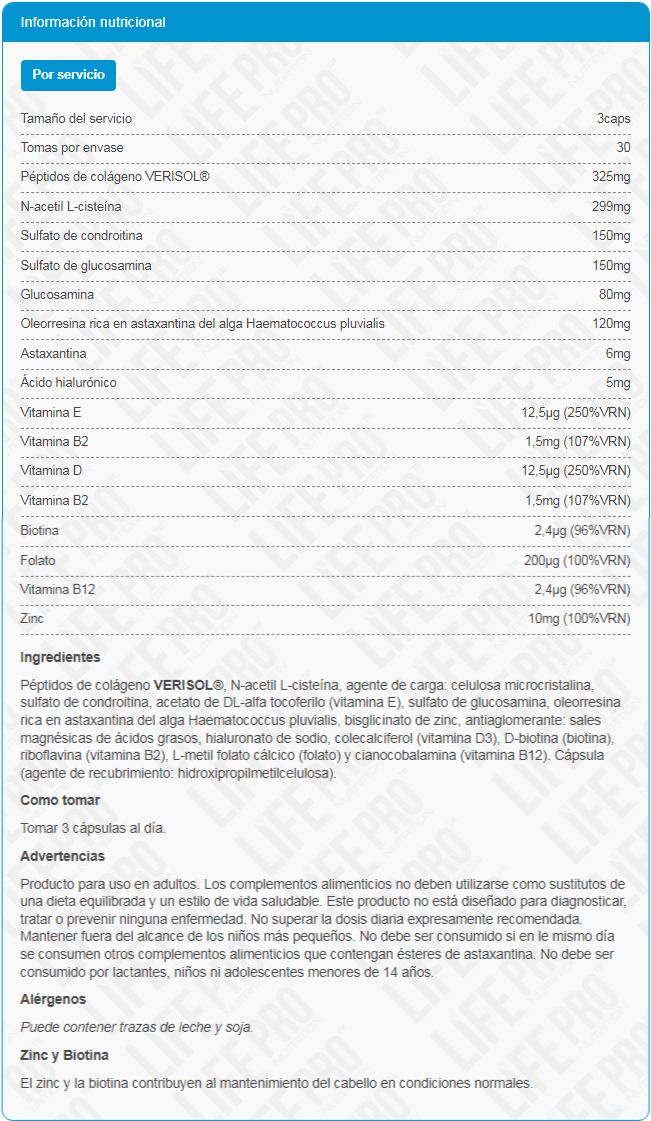 Información nutricional