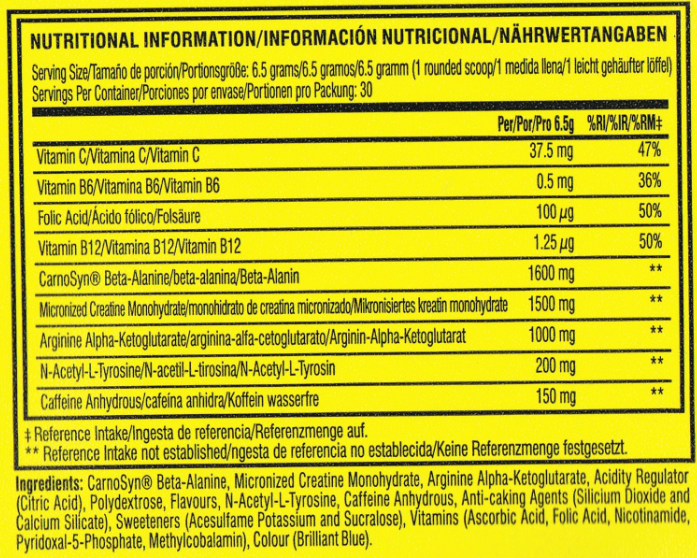 Información nutricional