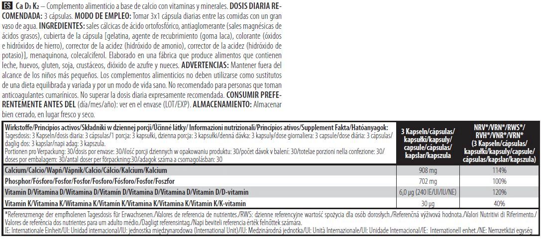 Información nutricional