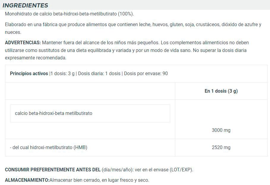 Información nutricional