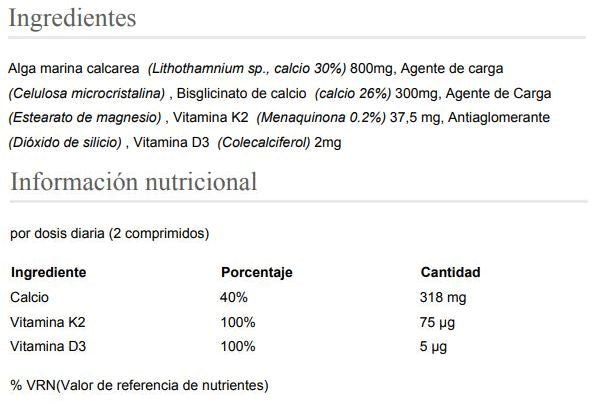 Información nutricional