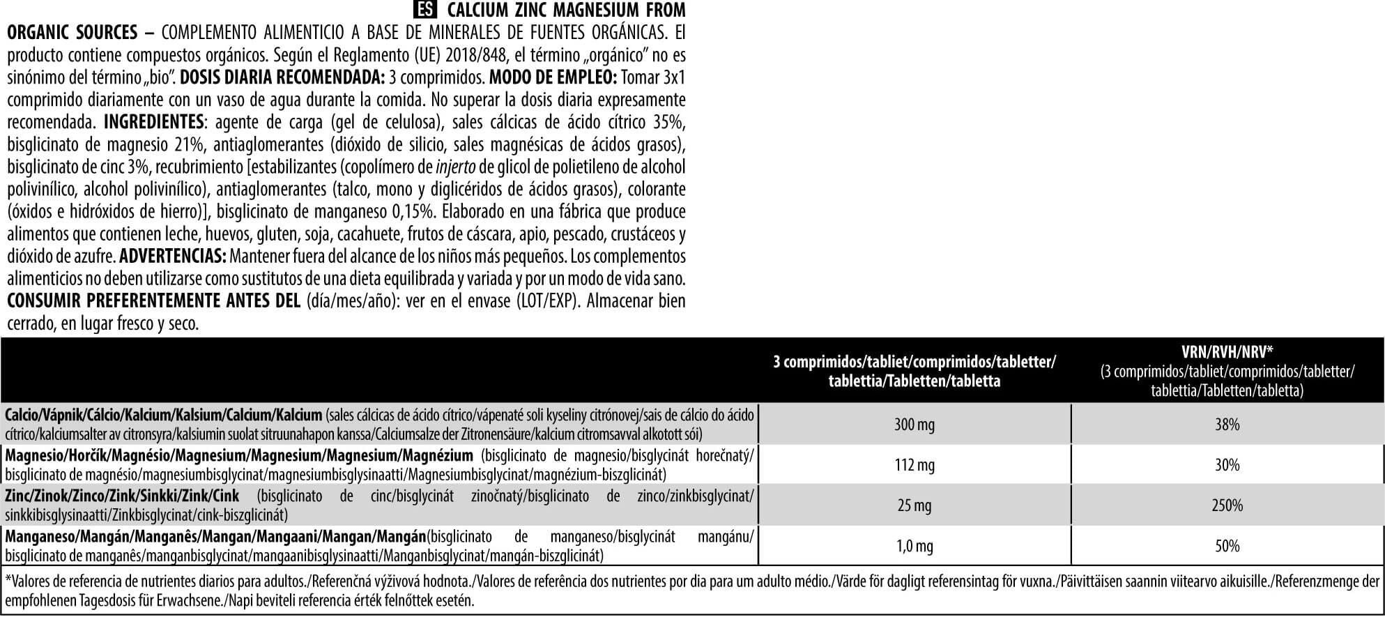 Información nutricional