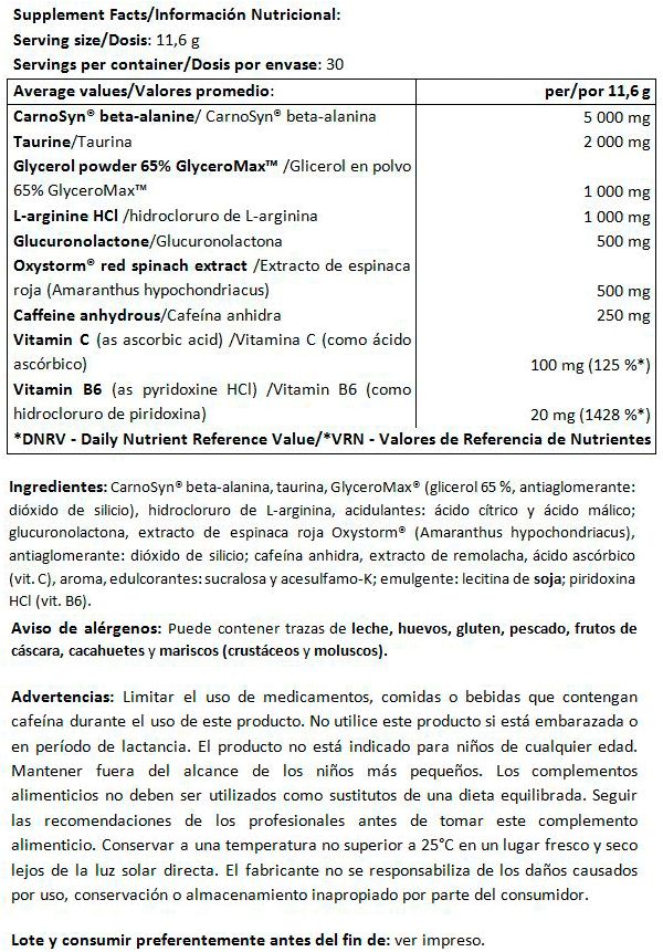 Información nutricional