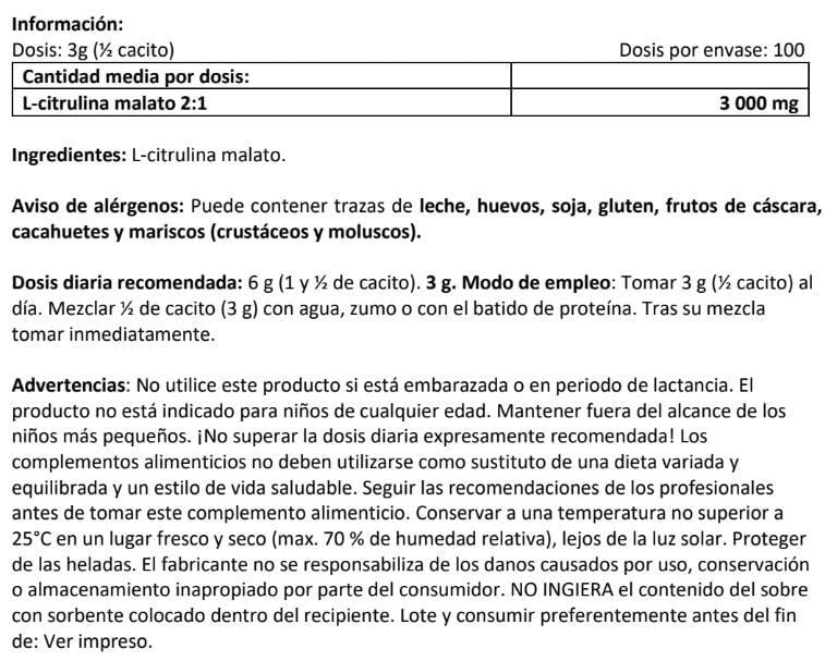 Información nutricional