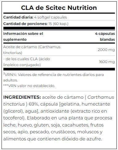 Información nutricional