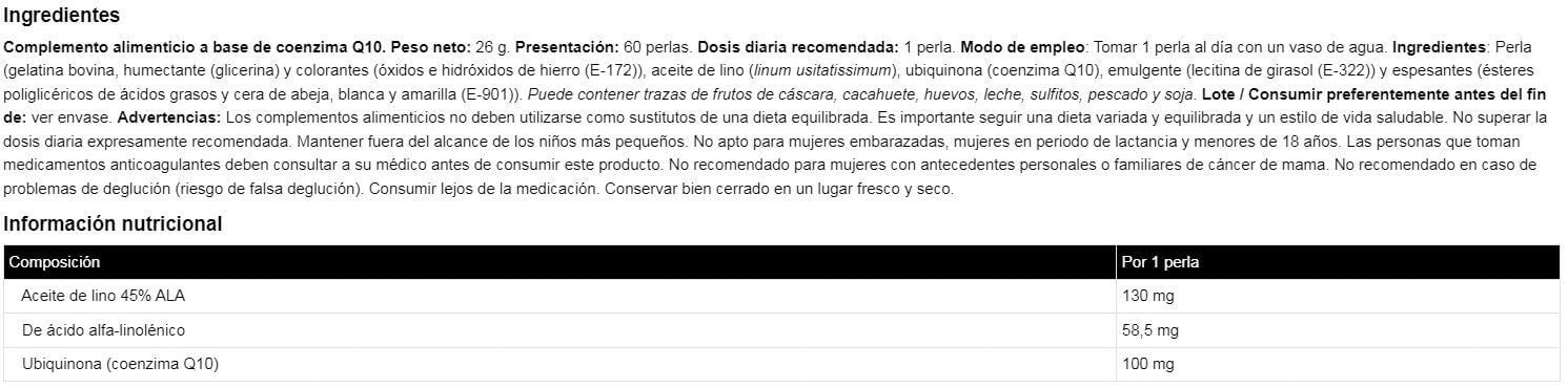 Información nutricional