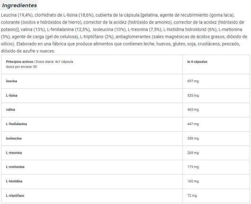Información nutricional