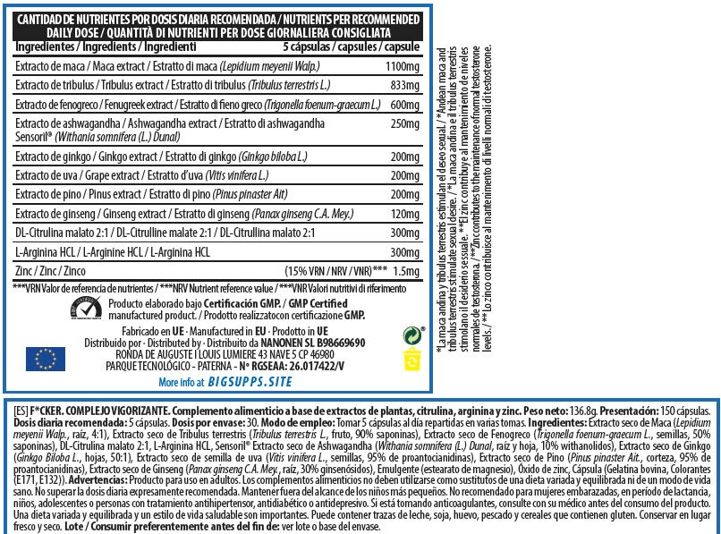 Información nutricional