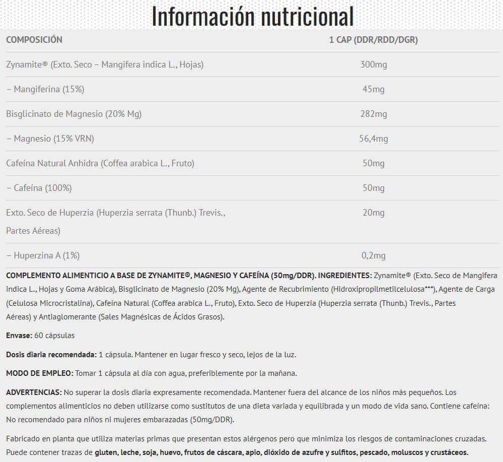 Información nutricional