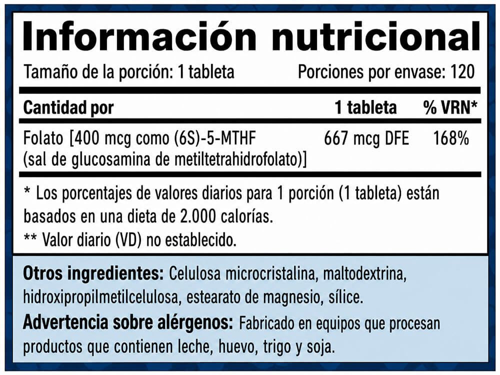 Información nutricional