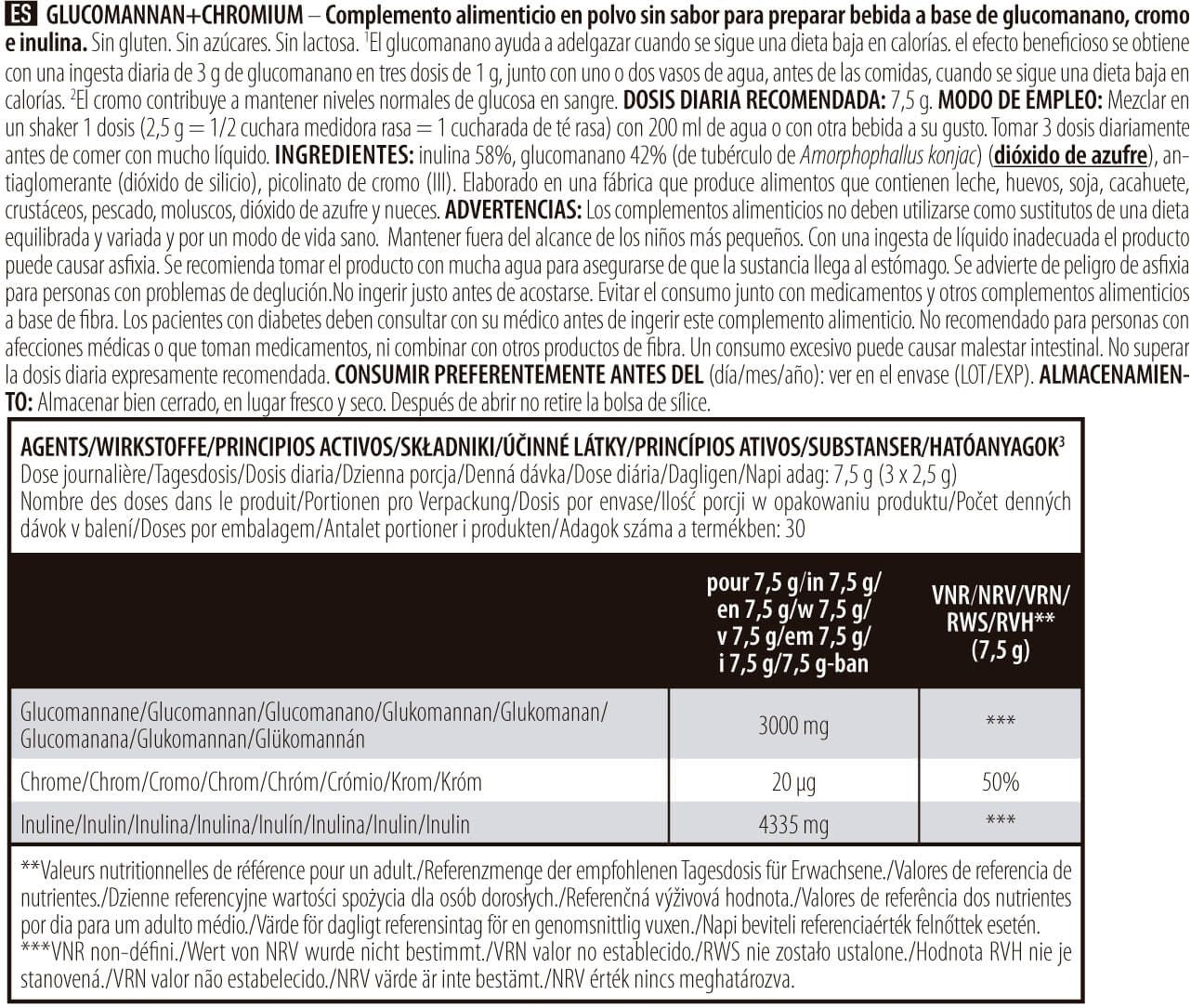 Información nutricional