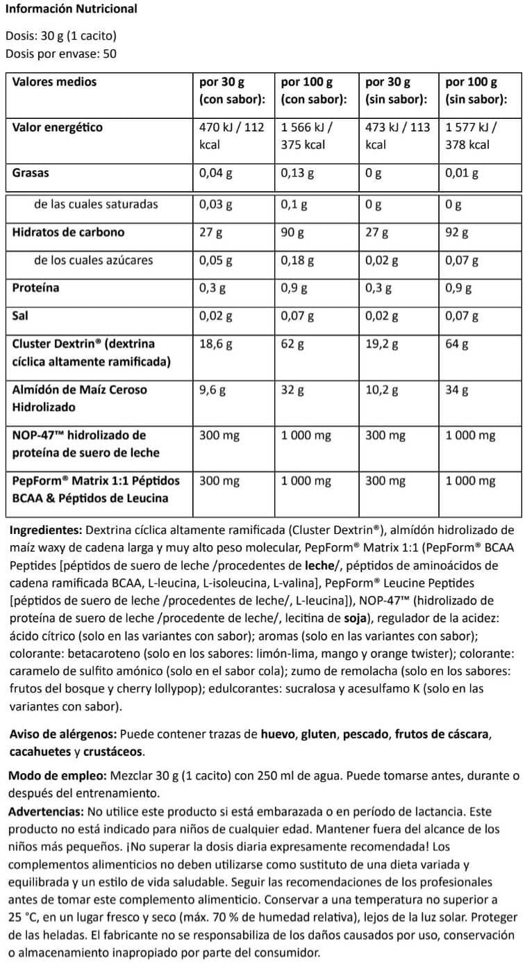Información nutricional