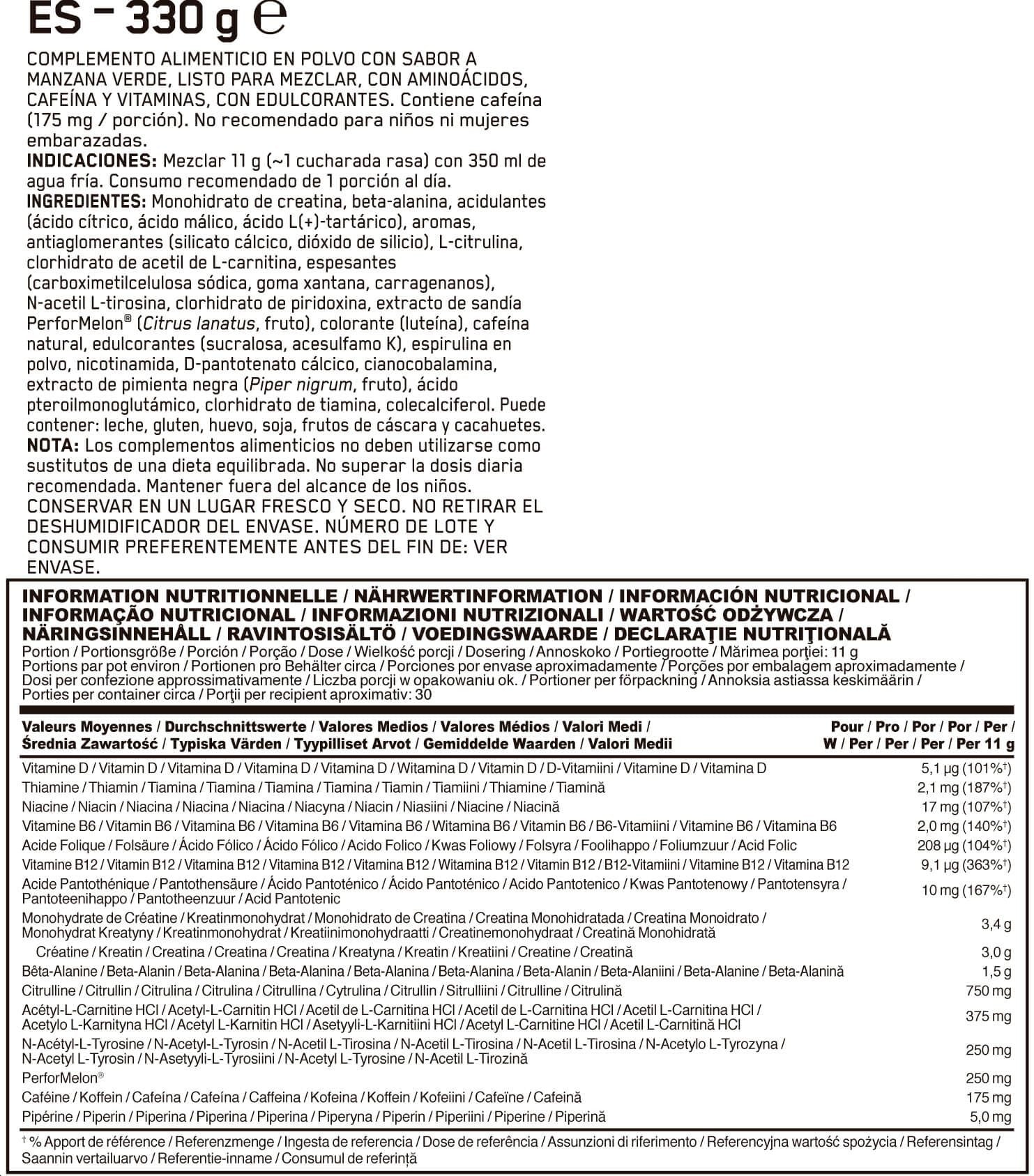 Información nutricional