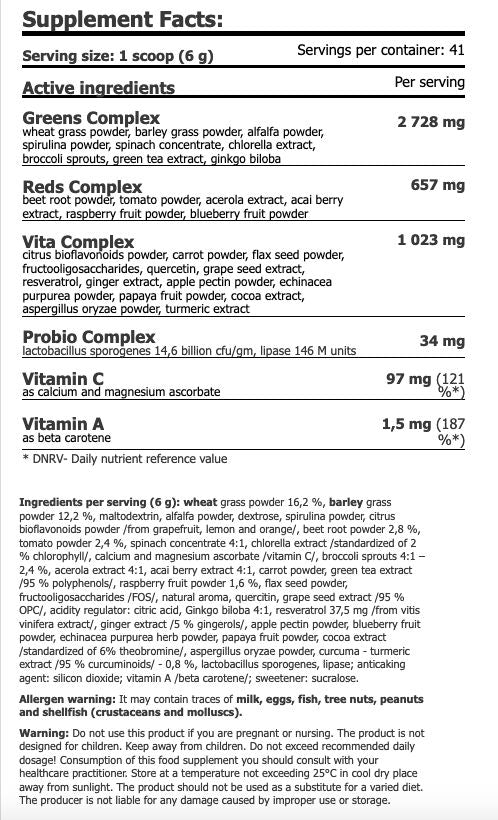 Información nutricional
