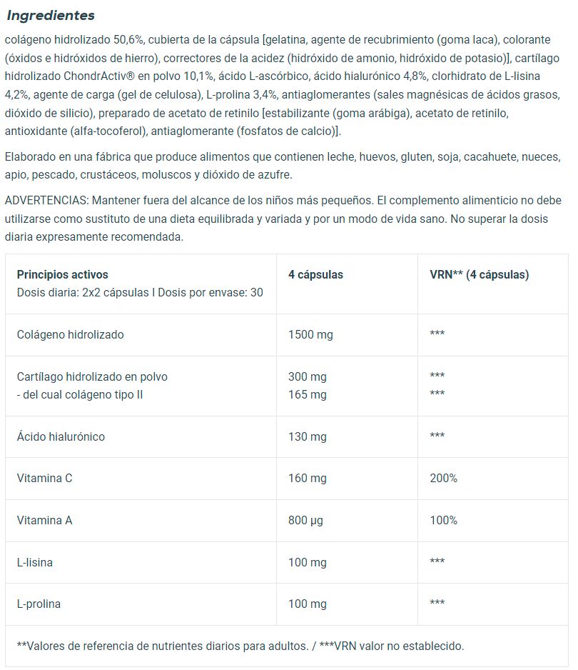 Información nutricional