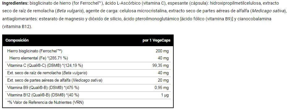 Información nutricional