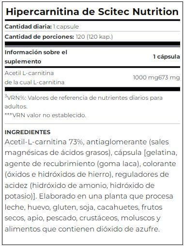Información nutricional