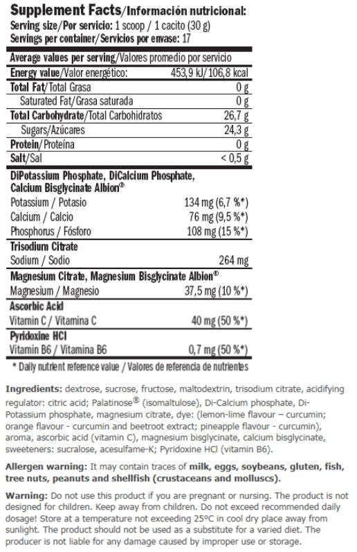 Información nutricional