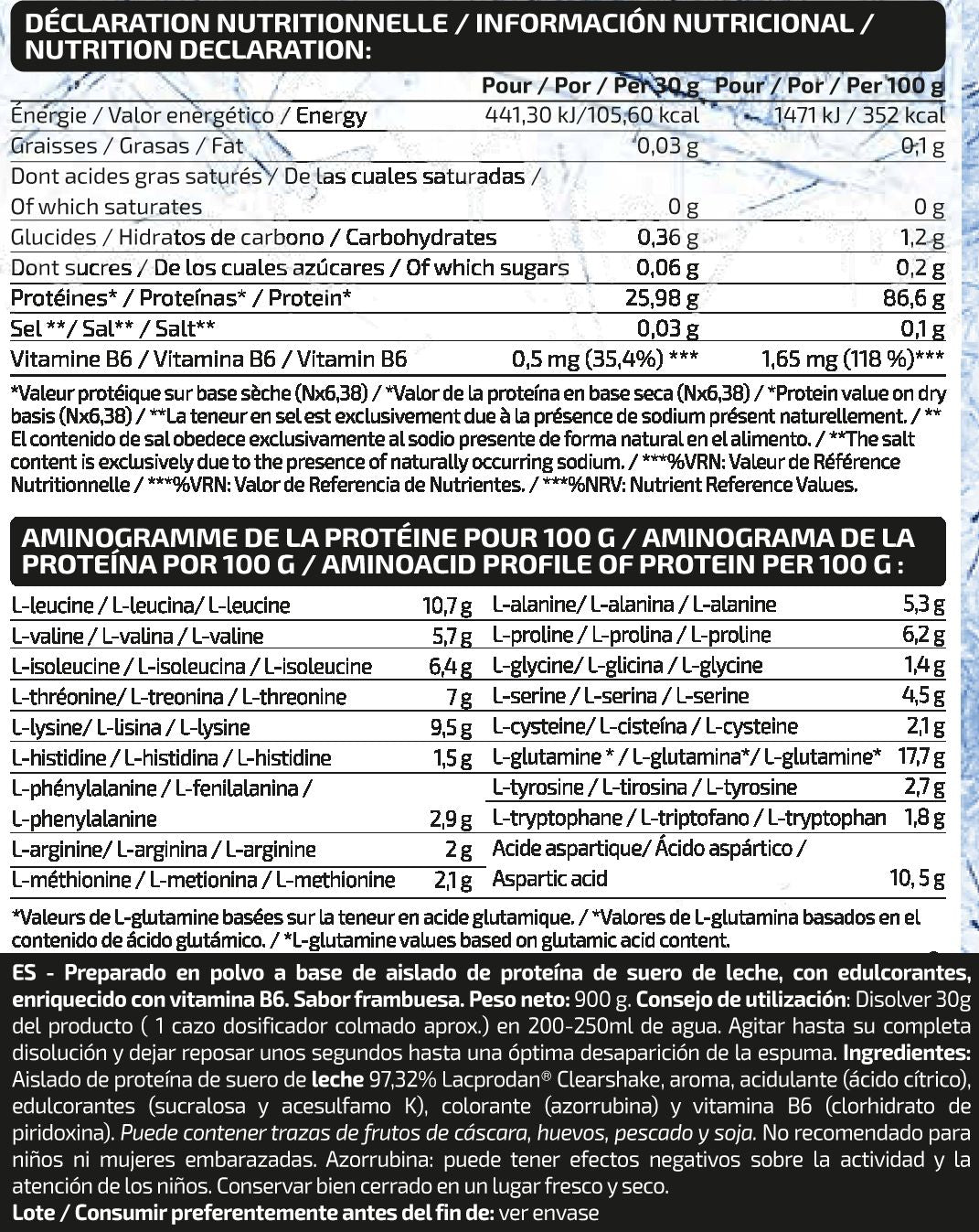 Información nutricional