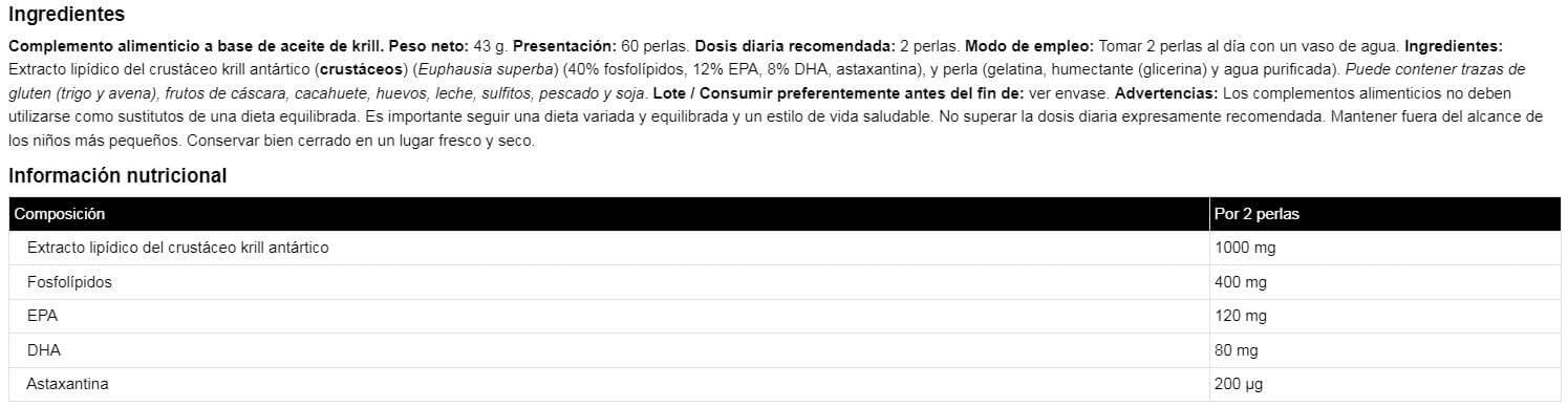 Información nutricional