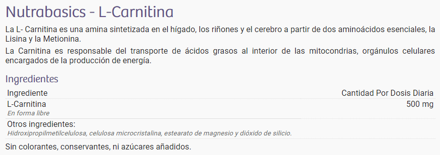 Información nutricional