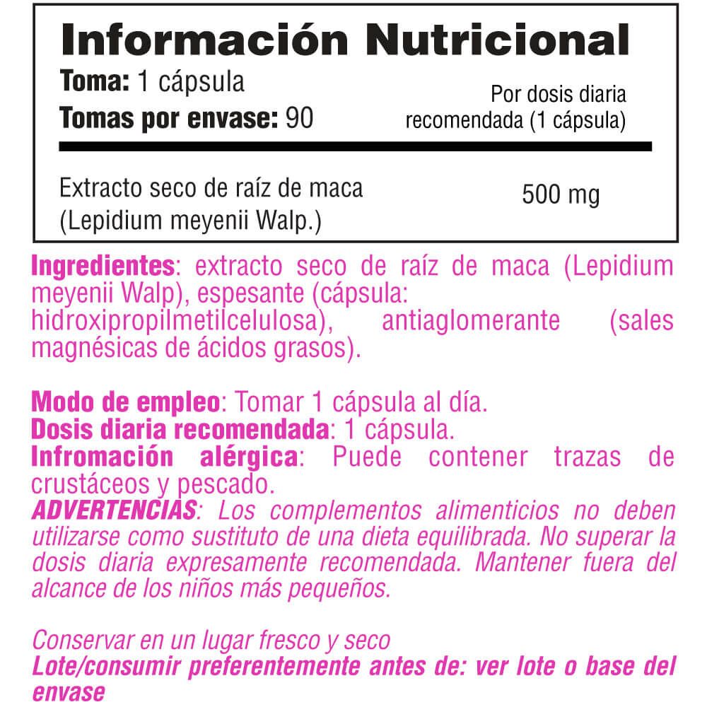 Información nutricional