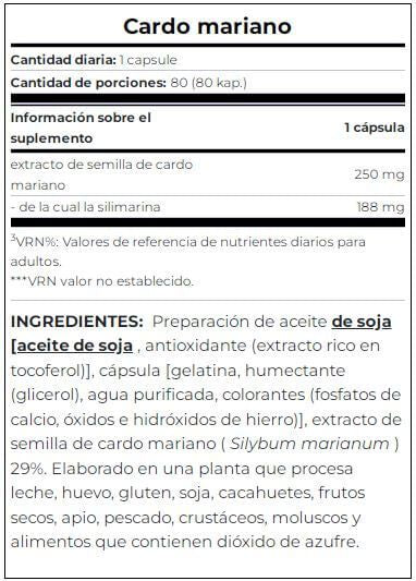 Información nutricional