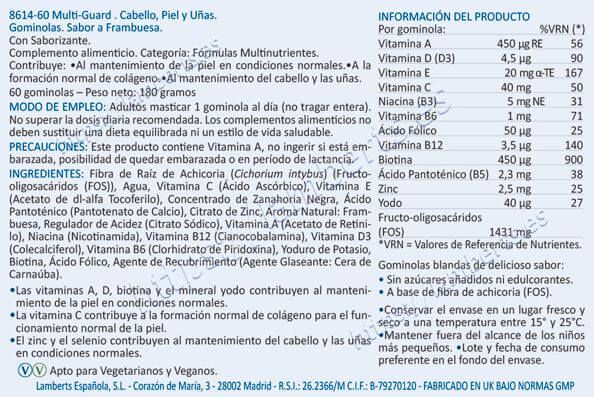 Información nutricional
