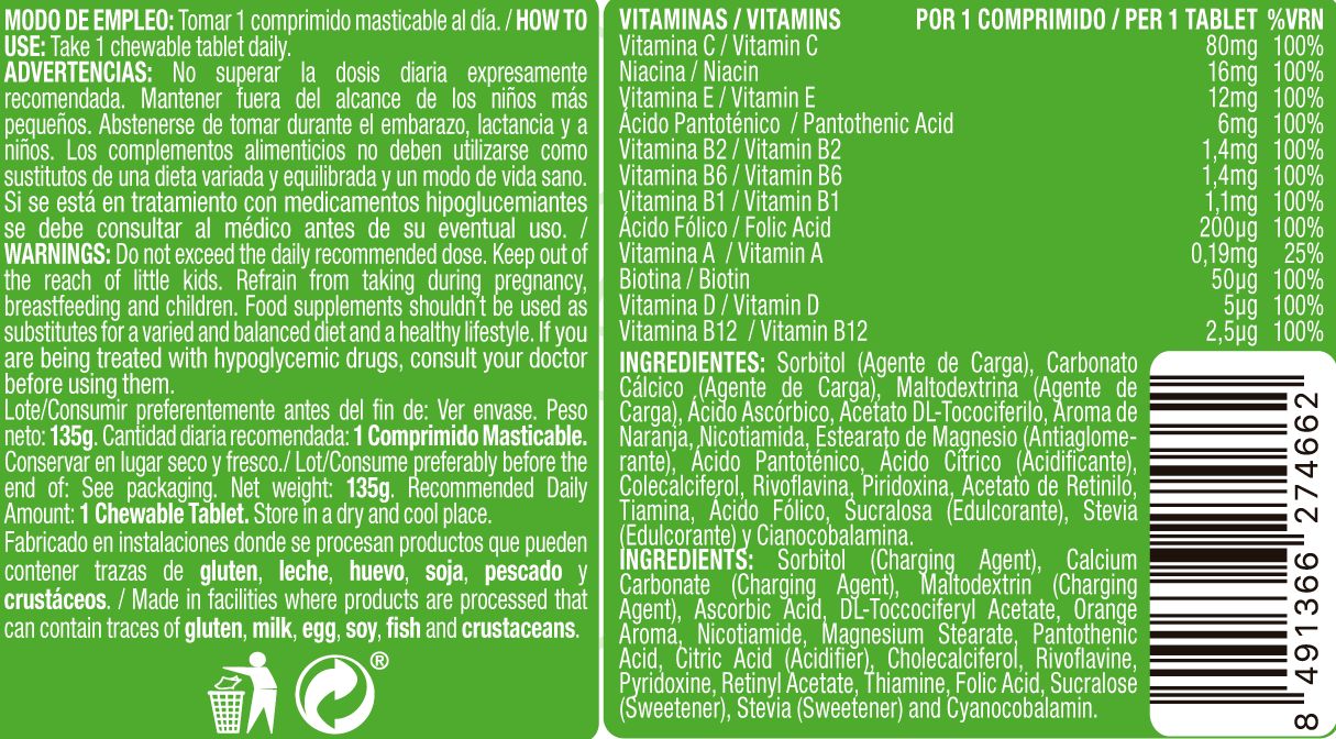 Información nutricional