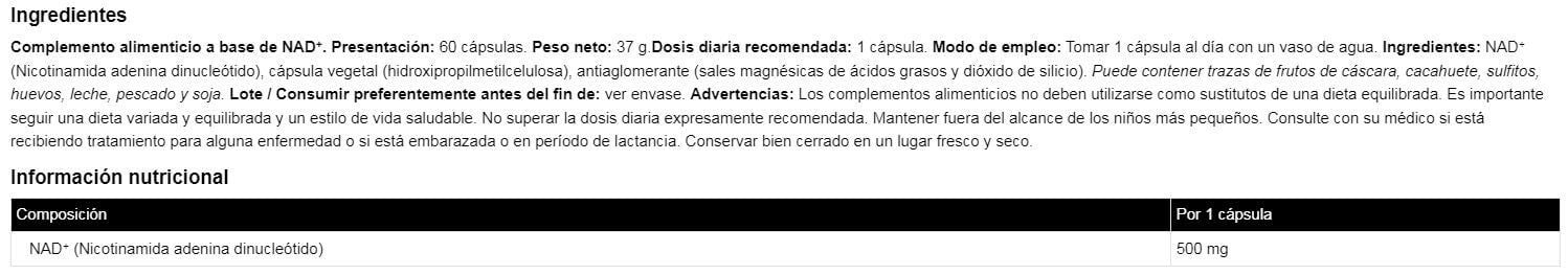 Información nutricional