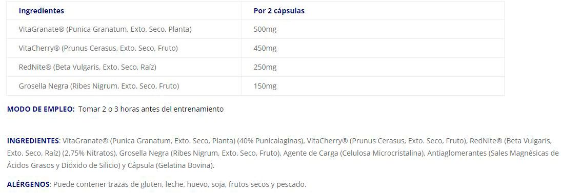 Información nutricional