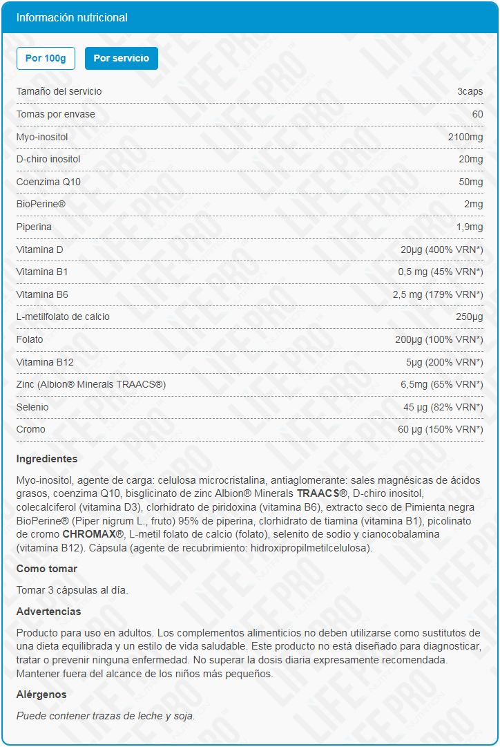 Información nutricional