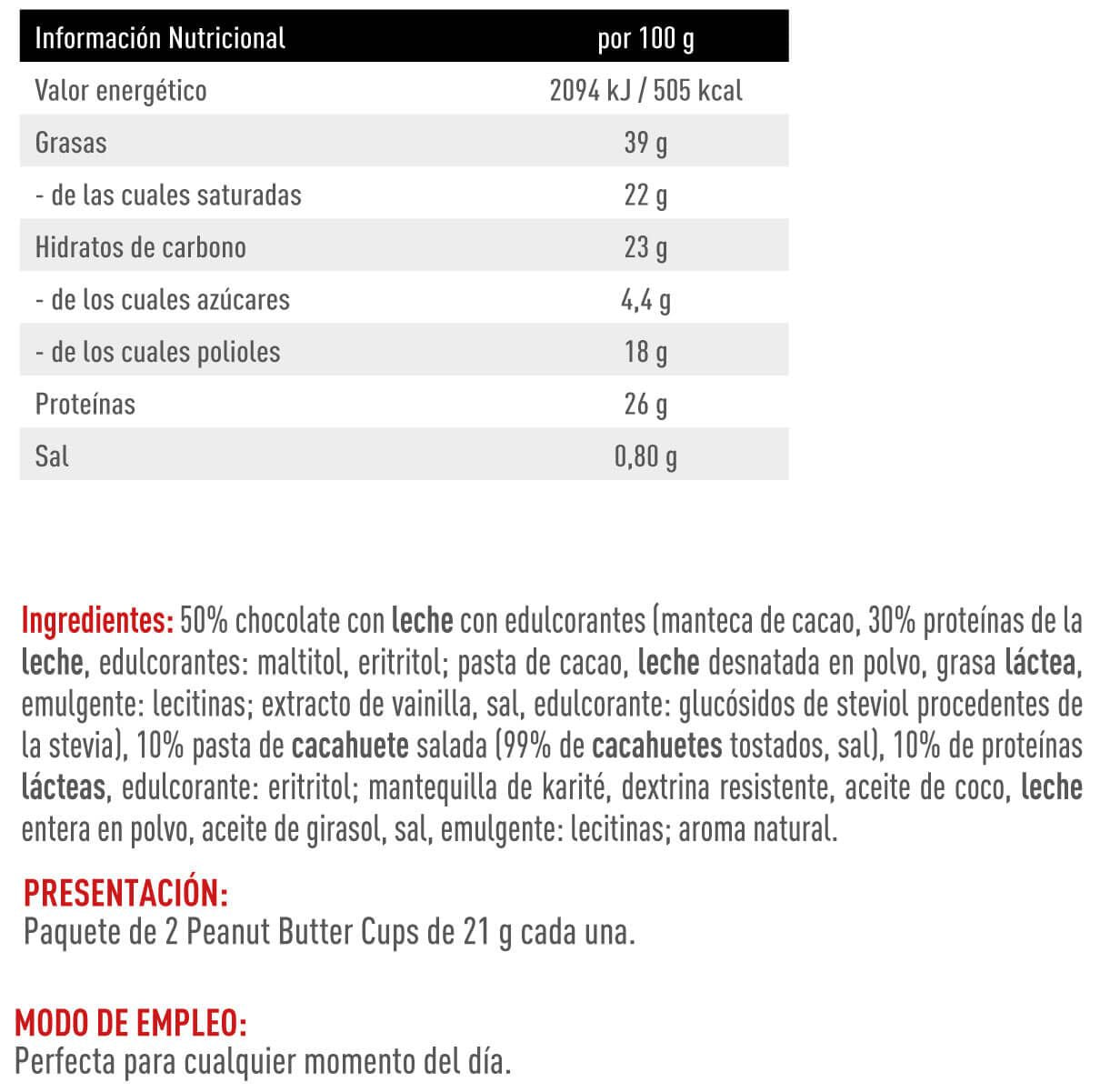 Información nutricional