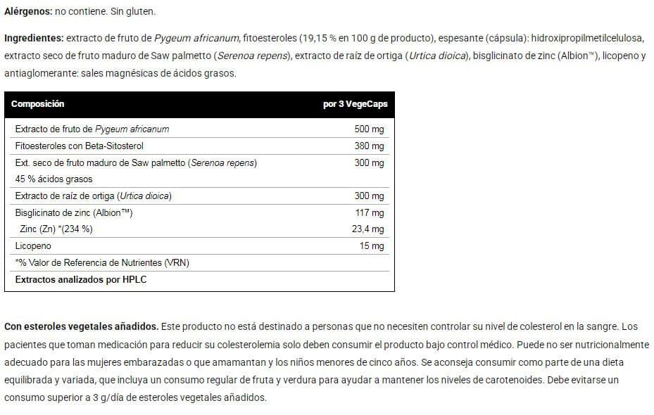 Información nutricional