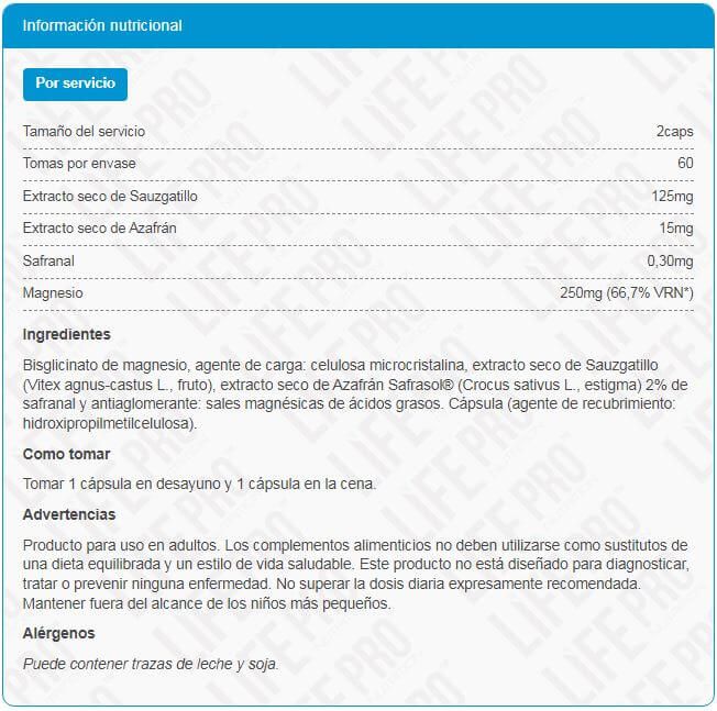 Información nutricional