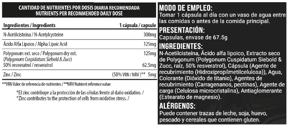 Información nutricional