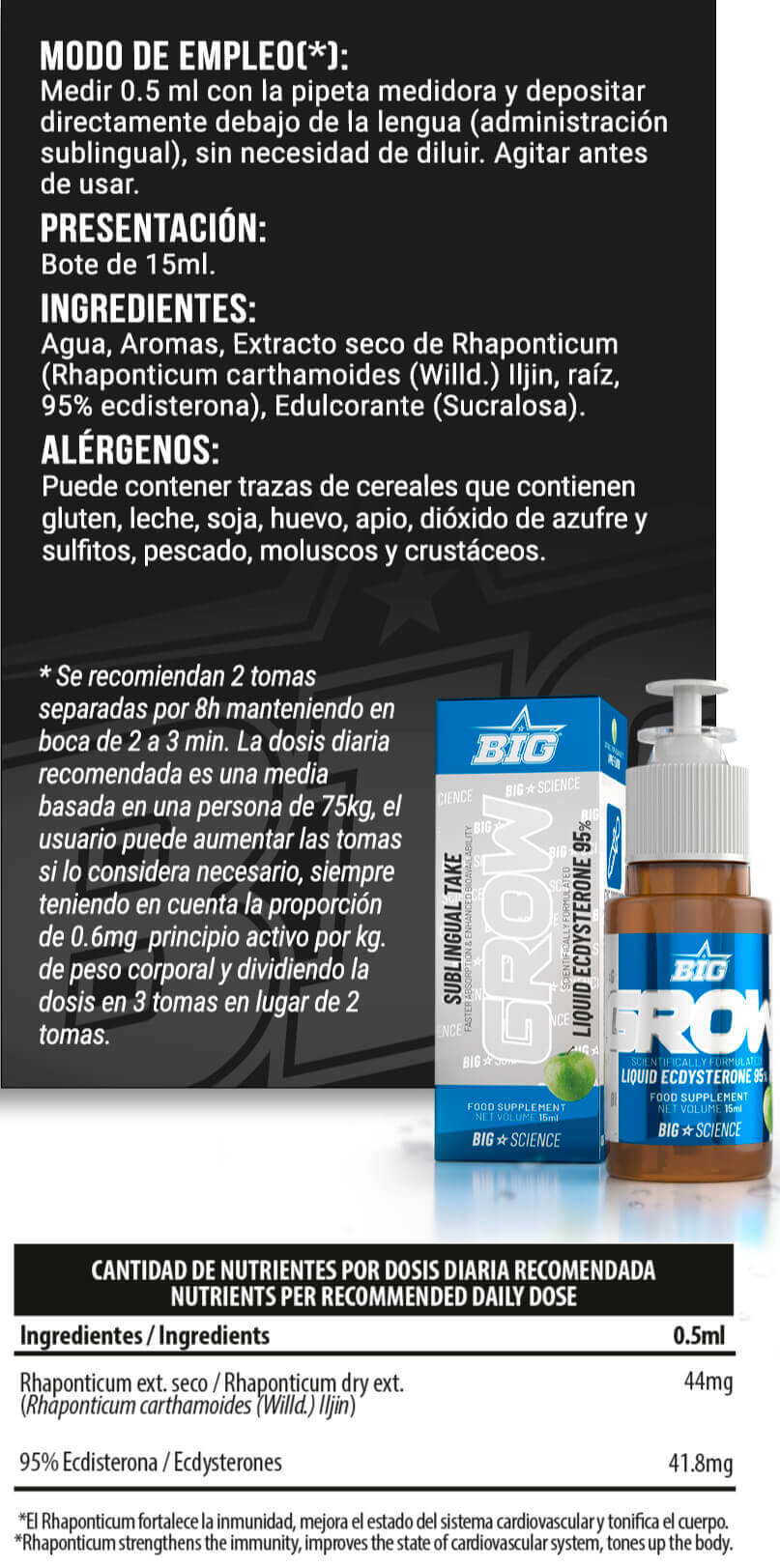 Información nutricional
