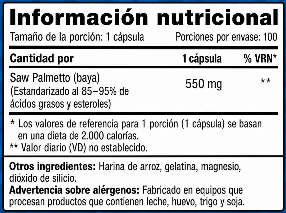 Información nutricional