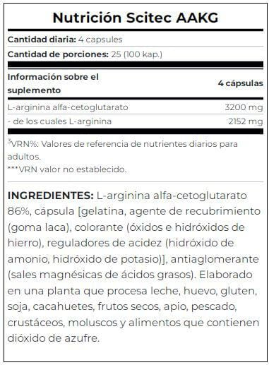 Información nutricional